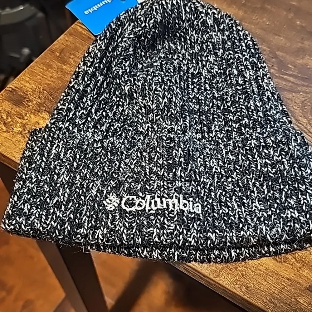 Columbia Black/White Marble Stocking Winter Hat OS